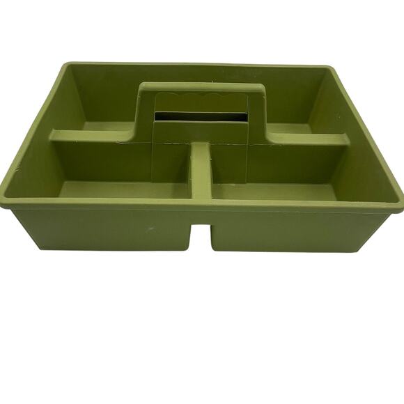 Vintage 1970s Action Pgh PA Avocado Green Storage Bin Shower Caddy Organizer - Picture 1 of 7
